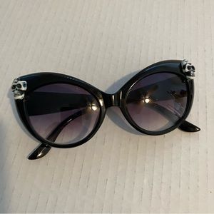 Skull Black Cat Eye Glasses